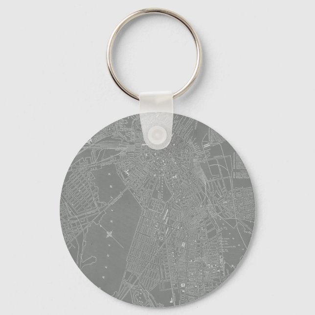 Llavero Sketch of Boston City Map (Anverso)
