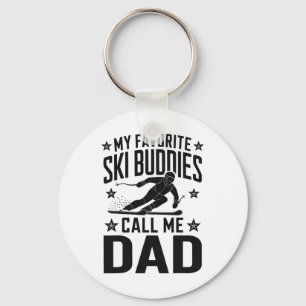 Llavero Ski Dad Humor Design Skiing Funny Skier