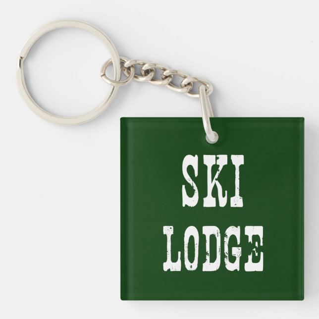 Llavero Ski Lodge Green (Frente)