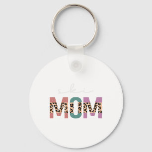 Llavero Ski Mom Funny Skiier Gift Ski Skier Mamá Leo