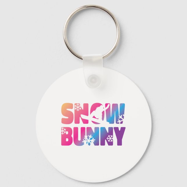 Llavero Ski Skiing Bunny Snow Bunny  (Anverso)