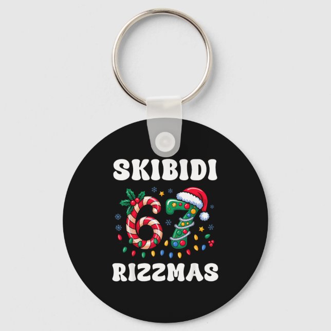 Llavero Skibidi Rizzmas 67 Christmas Six Seven Xmas Funny  (Anverso)
