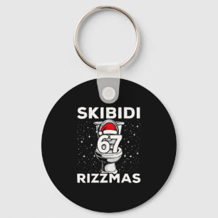 Llavero Skibidi Rizzmas 67 Funny Toilet Santa 6 7 Navidad
