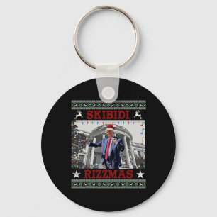 Llavero Skibidi Rizzmas Navidad Rizz Donald Trum Carisma