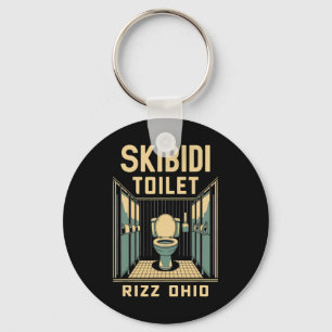 Llavero Skibidi Toilet Rizz Ohio Funny Meme Retro Vintage