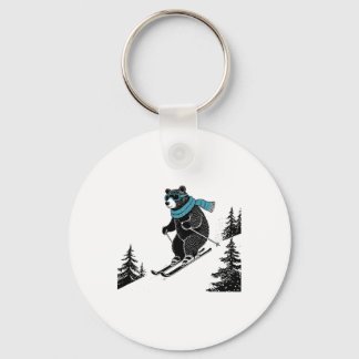 Llavero Skiing Bear, Funny Wintersports, Dad Ski Slope, Fu