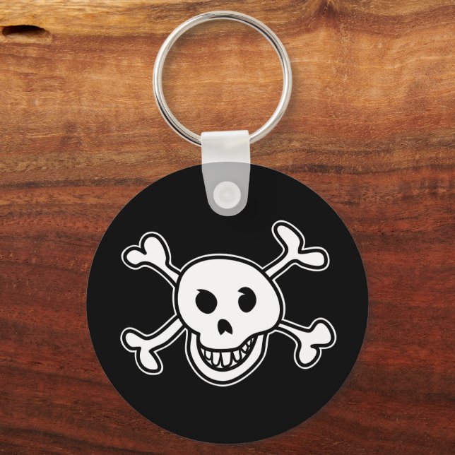 Llavero Skull and cross bones doodle custom keychain (Anverso)