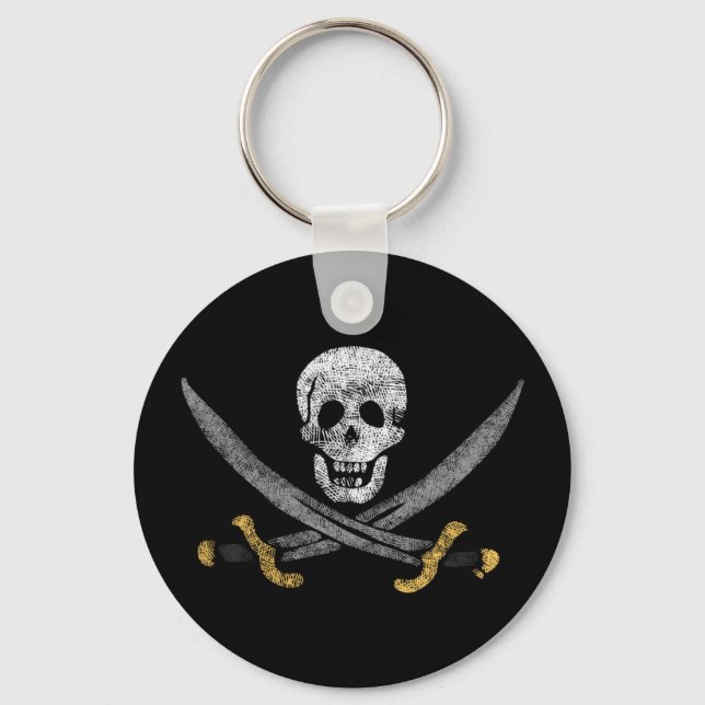 Llavero Skull and Swords Jolly Roger Pirate Flag (Anverso)