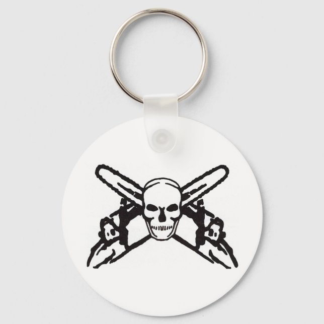 Llavero Skull & Chainsaws (Anverso)