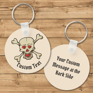 Llavero Skull con la cadena de claves del corazón