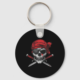 Llavero Skull De Bandera Pirata Y Gráfico De Esqueleto De
