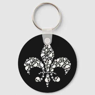 Llavero Skull Fleur De Lis