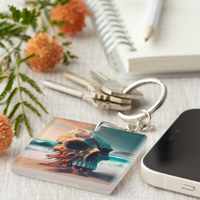 Llavero Skull on the beach (Frente Derecha)