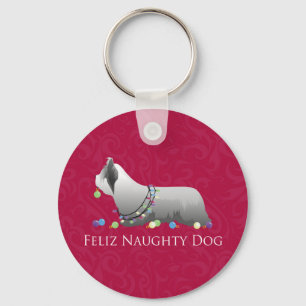 Llavero Skye Terrier Merry Christmas Design
