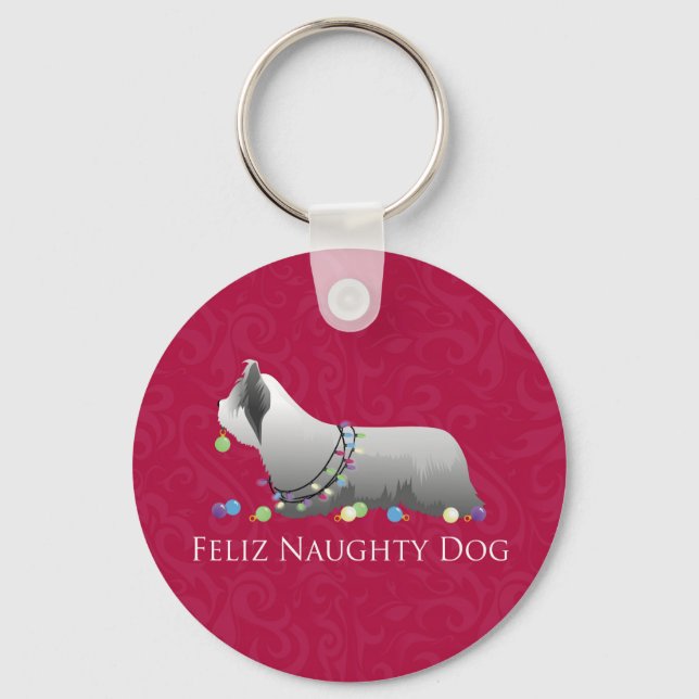 Llavero Skye Terrier Merry Christmas Design (Anverso)