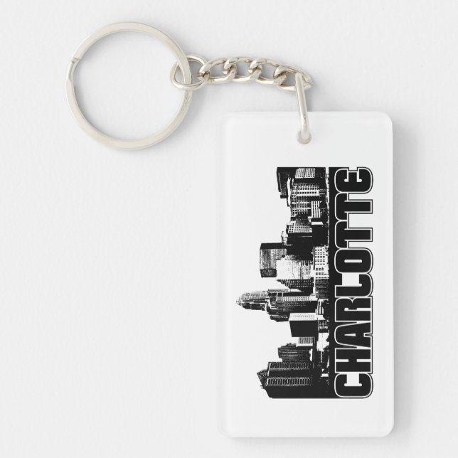 Llavero Skyline de Charlotte (Frente)