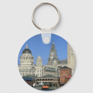 Llavero Skyline de la ciudad de Liverpool, Inglaterra, Rei