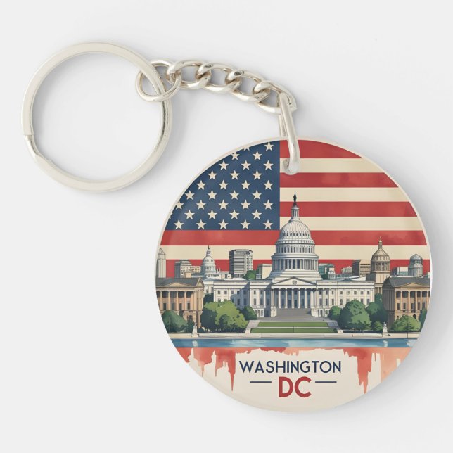 Llavero Skyline de Washington DC (Frente)