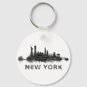 Llavero Skyline New York Dark-White v07