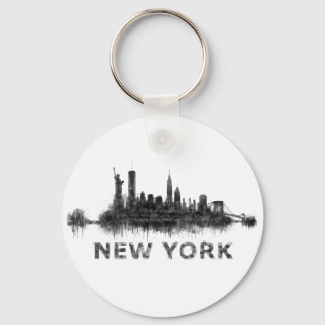 Llavero Skyline New York Dark-White v07 (Anverso)