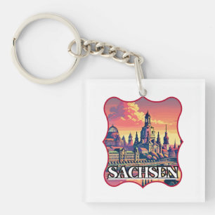 Llavero Skyline Retro Sachsen