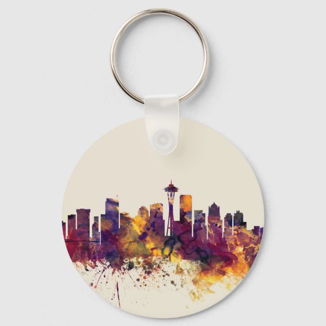 Llavero Skyline Seattle Washington (Anverso)