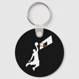 Llavero Slam Dunk Basketball Player - Silhouette blanca