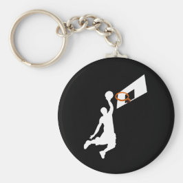 Llavero Slam Dunk Basketball Player - Silhouette blanca