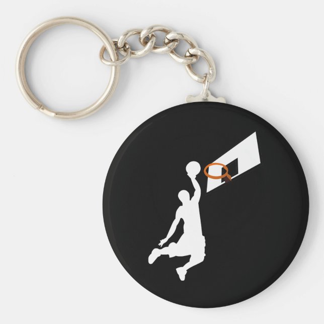 Llavero Slam Dunk Basketball Player - Silhouette blanca (Frente)