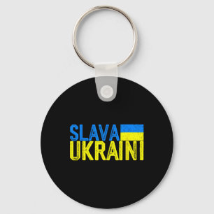 Llavero Slava Ukraini Colores de la Bandera de Ucrania Dis