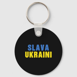 Llavero Slava Ukraini. Gloria a Ucrania. Bandera azul y am
