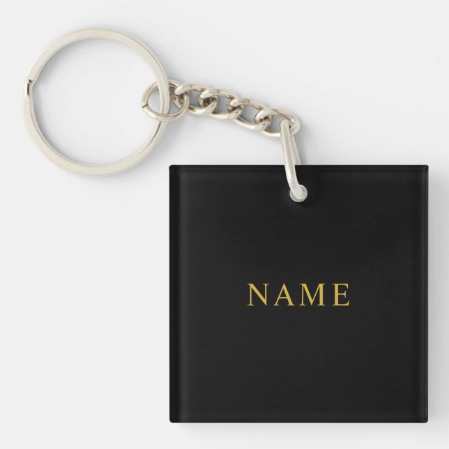 Llavero Sleek Acrylic Keychain Featuring Your Custom Name (Frente)