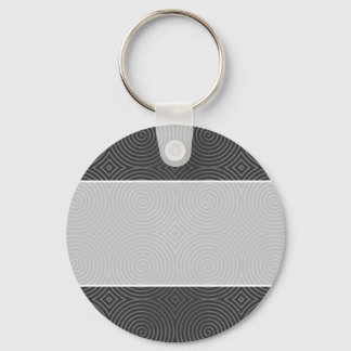Llavero Sleek, stylish, black and white design.