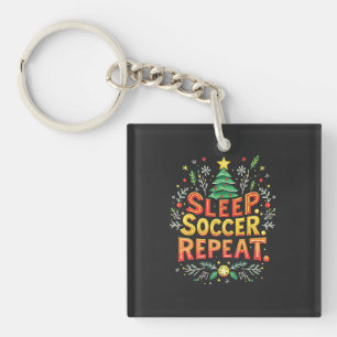 Llavero Sleep Soccer Repetir el amor del árbol de Navidad