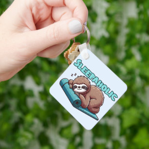 Llavero Sleepaholic - Lema Durmiente Sobre La Mata De Yoga