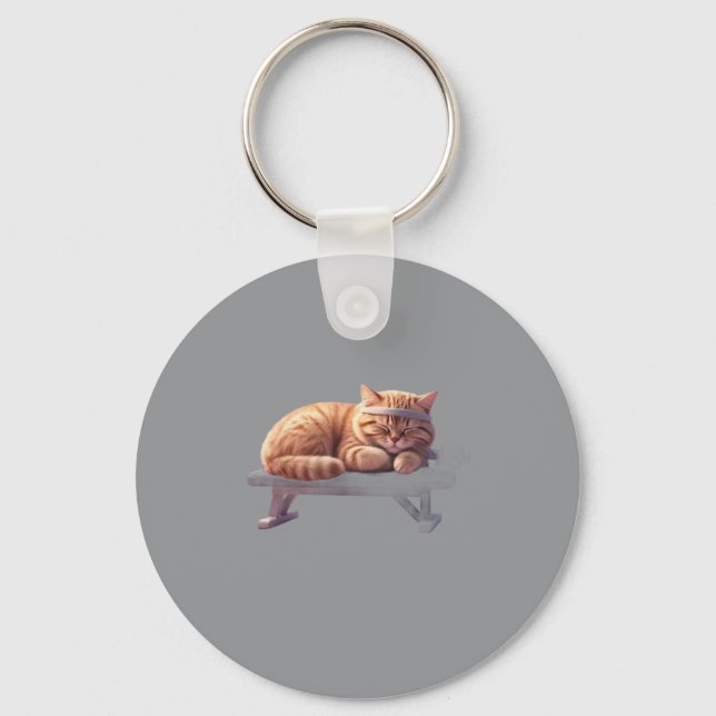Llavero Sleeping Ginger Cat Keychain (Anverso)