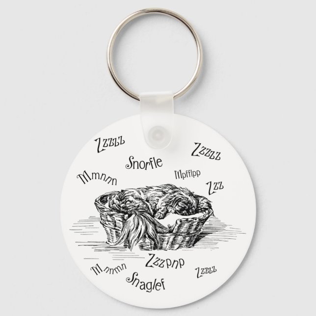 Llavero Sleeping Snoring Pekingese Doggie (Anverso)