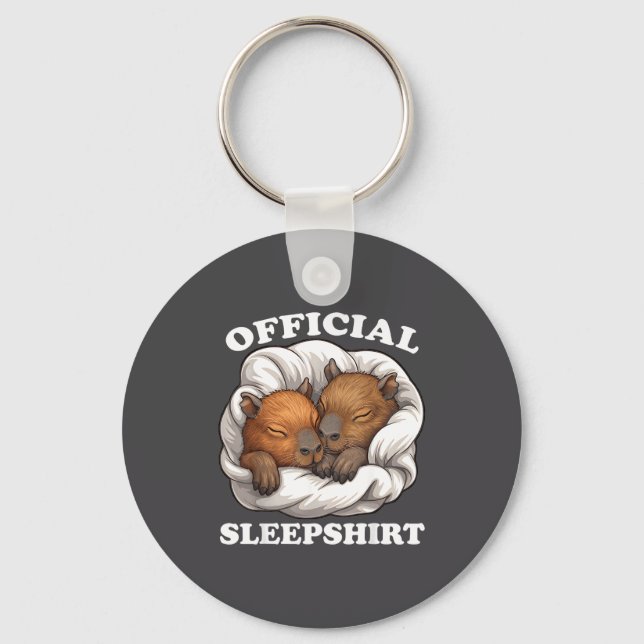 Llavero Sleepshirt Funny Capybara Nigh Capybara Lover  (Anverso)