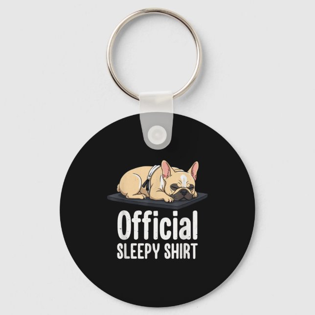Llavero Sleepy French Bulldog Funny Dog Lovers Men Women K (Anverso)