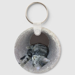 Llavero Sleepy Kitty Cat por Shirley Taylor