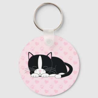 Llavero Sleepy Kitty {Tuxedo}