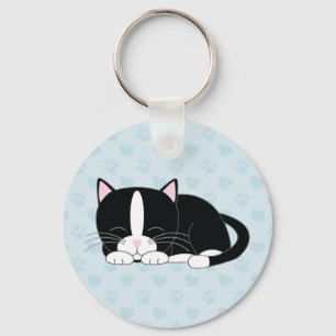 Llavero Sleepy Kitty {Tuxedo}