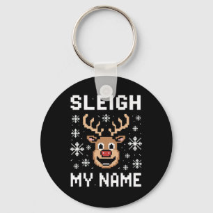 Llavero Sleigh My Name Navidades feos Pixel Sleigh