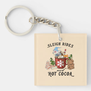 Llavero Sleigh Rides y Hot Cocoa - Gnome escandinavo