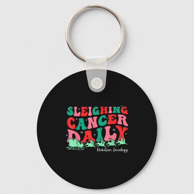 Llavero Sleighing Cancer Daily Radiation Oncology Christma (Anverso)
