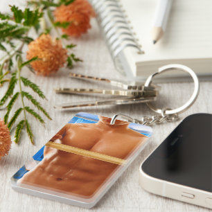 Llavero SlipperyJoe hombre muscular abs vestuario de baldo