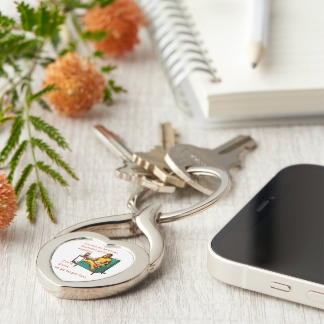 Llavero SlipperyJoe socializando a la mujer de la cosecha  (Lateral)