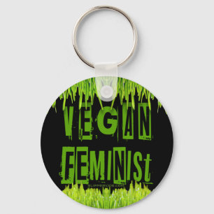 Llavero SlipperyJoe's atención vegana feminista que llama