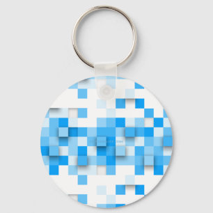 Llavero SlipperyJoe's cuadrados arte mosaico moderno tres-