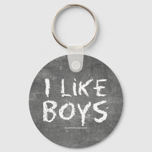 Llavero SlipperyJoe's I Like Boys sucia Chalkboard escribi